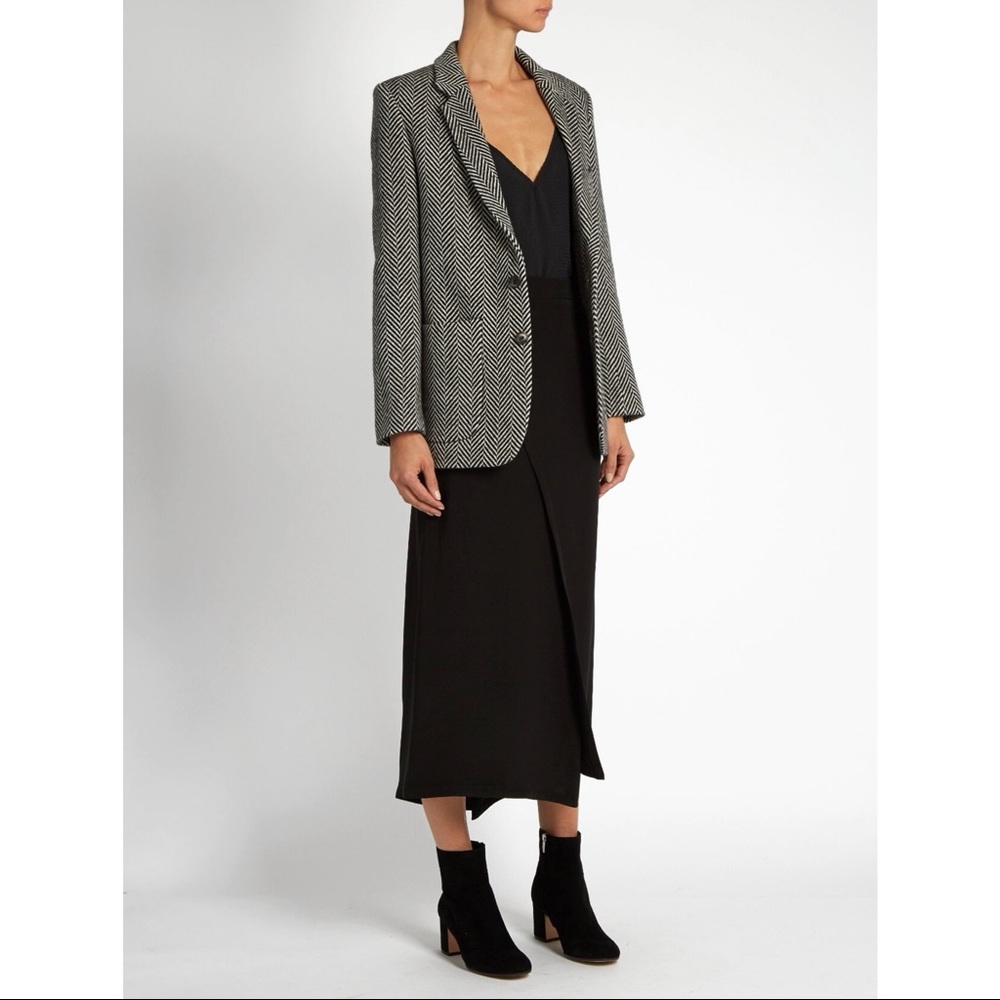 Raey Black and White Herringbone Jacket